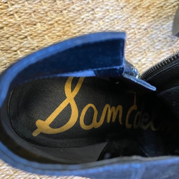 Sam Edelman Macon Black Leather Ankle Boots - Picture 6 of 9